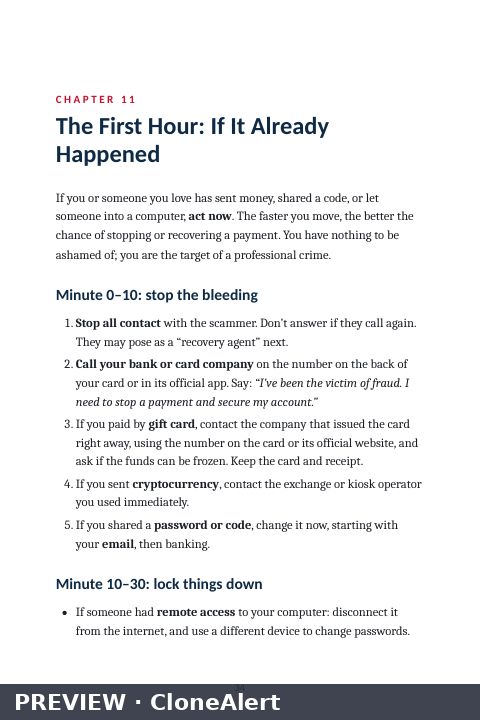 The first hour: if it already happened